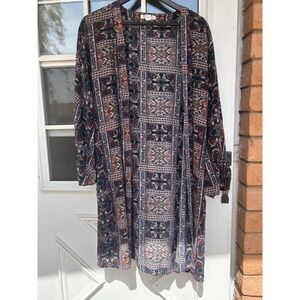 Loveriche Womens Paisley Patchwork Kimono Open Cardigan Rayon Light Boho Concert